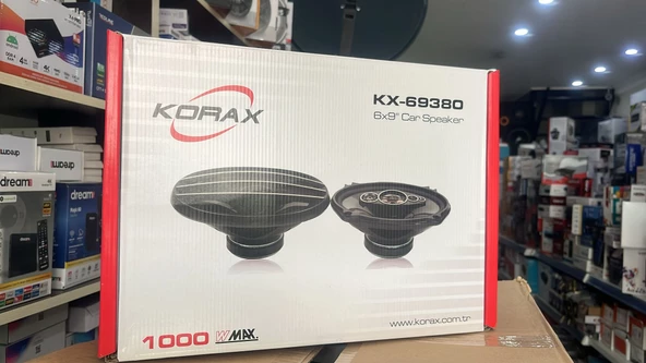 Korax KX-69380 Oto Oval Hoparlör 6x9 1000 Watt Max - SİYAH