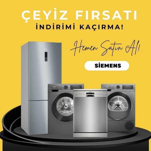 Siemens Beyaz Eşya Çeyiz Seti Gri KG55NCIE0N - WG44A2ZRTR