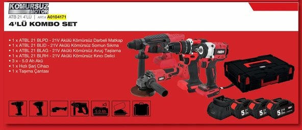 Attlas Atb21 4'Lü Kömürsüz Kombo Set- A0104171 Fiyatları