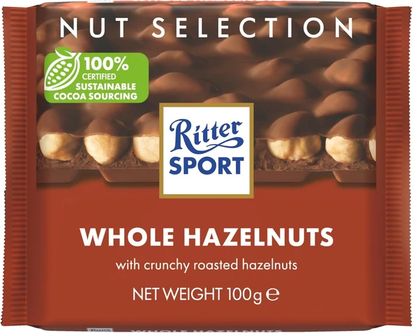 NUT SELECTION WHOLE HAZELNUTS BÜTÜN FINDIKLI SÜTLÜ ÇİKOLATA 100G