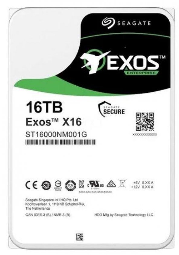 Seagate Exos X18 ST16000NM001J SATA 3.0 7200 RPM 3.5