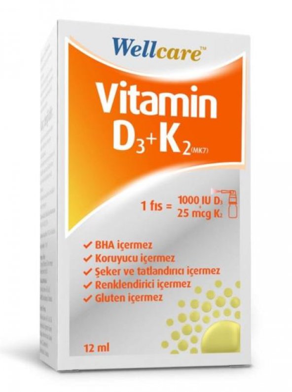Wellcare Vitamin D3 Intense 1000 IU 12 ML - Takviyelik.com