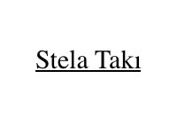 Stela Takı
